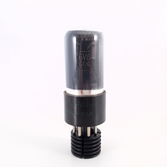 1 X 6V6GT SYLVANIA TUBE. 1950s PROD. SMOKED GLASS. 96% CU ENA