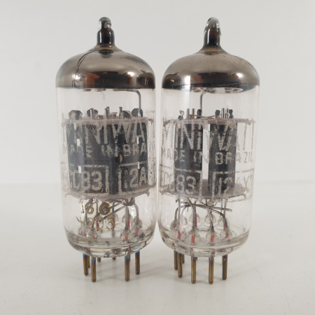 2 X 12AX7 / ECC83 MINIWATT TUBE. 1960s BRASILIAN PROD. DIMPLED GETTER.29. CH120