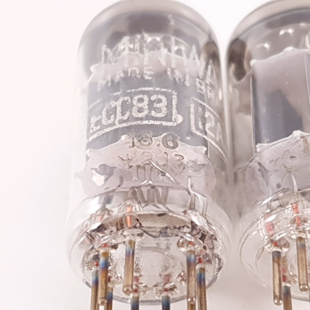 2 X 12AX7 / ECC83 MINIWATT TUBE. 1960s BRASILIAN PROD. DIMPLED GETTER.29. CH120