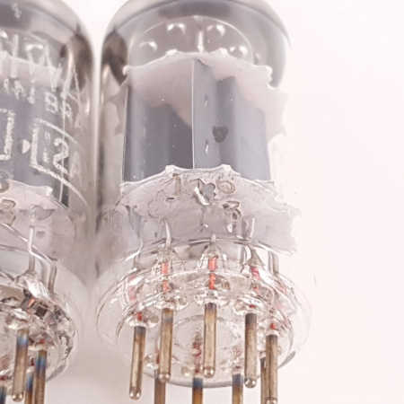 2 X 12AX7 / ECC83 MINIWATT TUBE. 1960s BRASILIAN PROD. DIMPLED GETTER.29. CH120
