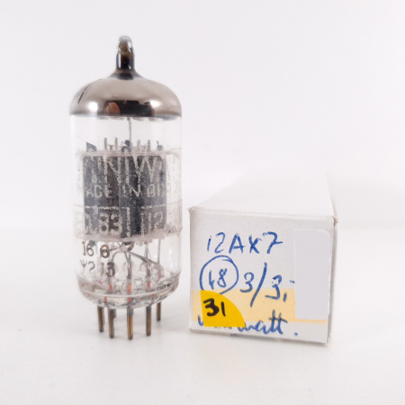1 X 12AX7 / ECC83 MINIWATT TUBE. 1960s BRAZILIAN PROD. DIMPLED GETTER.31. CH120