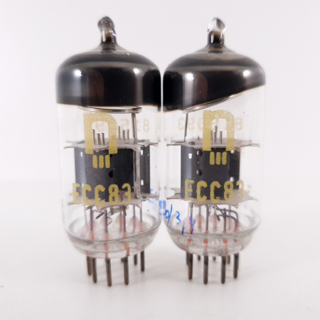 2 X ECC83 ANNA SEGHERS TUBE. 1960s PROD. HIGH GAIN. PAIR. 32. CH120