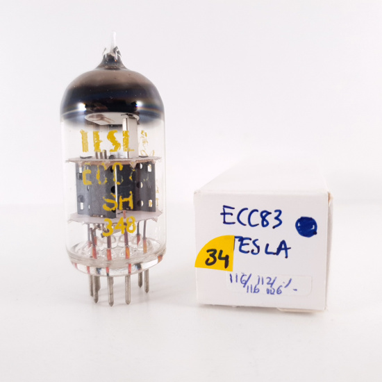 1 X ECC83 TESLA TUBE. 1958 PRODUCTION. SOLID GETTER. 34. CH120