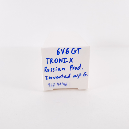 1 X 6V6GT TRONIX TUBE. RUSSIAN PRODUCTION. 92% CU ENA