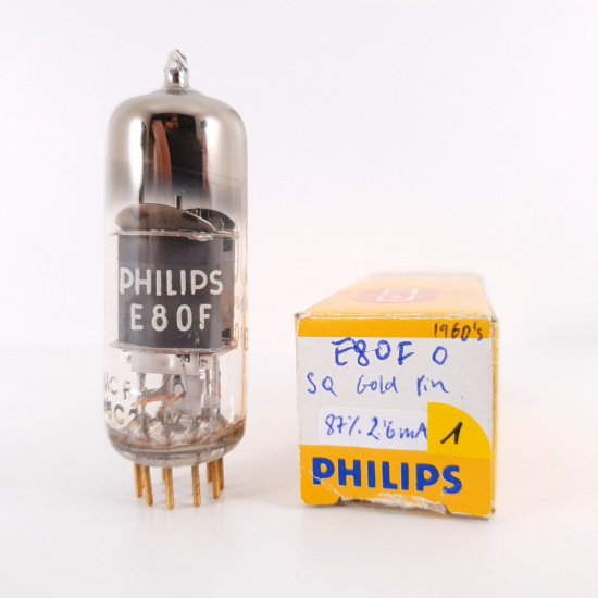 1 X E80F PHILIPS TUBE. 1960s PROD. GOLD PIN. SQ: SPECIAL QUALITY. 87%. 1. CH131
