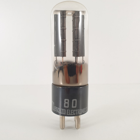 1 X 80 ELEVAM TUBE. 1950s PROD. RIBBED BLACK PLATES. DUAL GETTER. 3. CH131