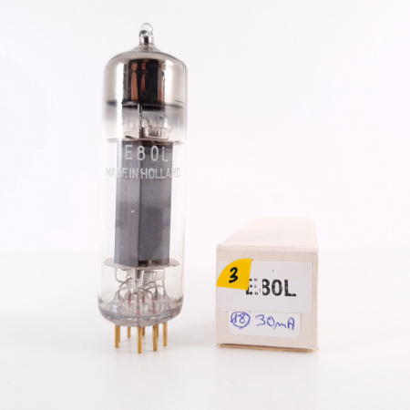 1 X E80L PHILIPS TUBE. 1960s PROD. SQ: SPECIAL QUALITY. GOLD PIN. 30mA.3. CH135