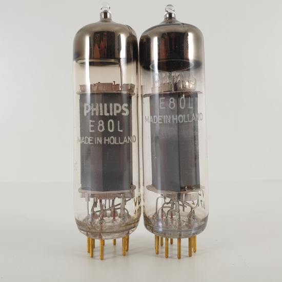 2 X E80L PHILIPS TUBE. 1960s PROD....