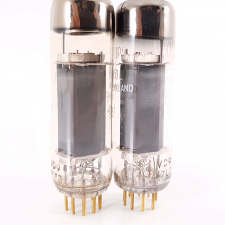 2 X E80L PHILIPS TUBE. 1960s PROD. GOLD PIN. SQ. 30/30mA MATCHED PAIR. 4. CH135