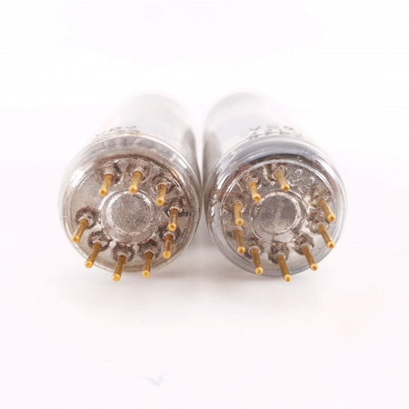 2 X E80L PHILIPS TUBE. 1960s PROD. GOLD PIN. SQ. 30/30mA MATCHED PAIR. 4. CH135