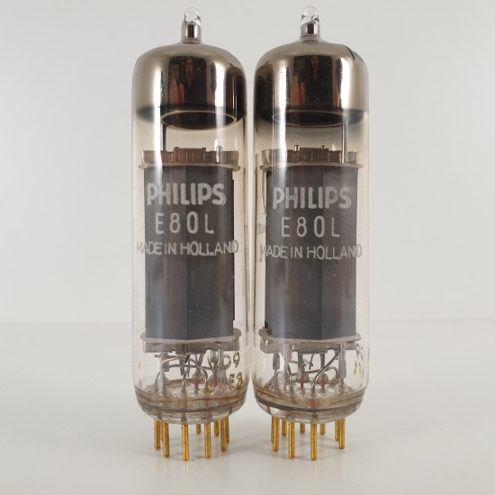 2 X E80L PHILIPS TUBE. 1960s PROD....