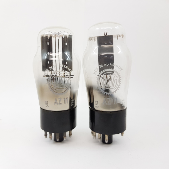 2 X AZ11 VALVO TUBE. RECTANGULAR...