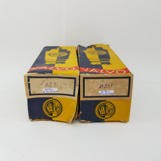 2 X AZ11 VALVO TUBE. RECTANGULAR...