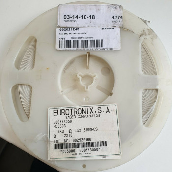10 x 4.3K 1/10W 5% SMD EUROTRONIX RESISTOR. (R253) CA393U4700F190721