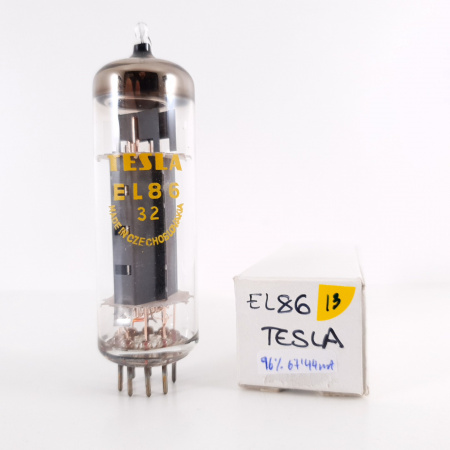 1 X EL86 TESLA TUBE. 1960s PROD. COPPER RODS. 96%. 13. CH135
