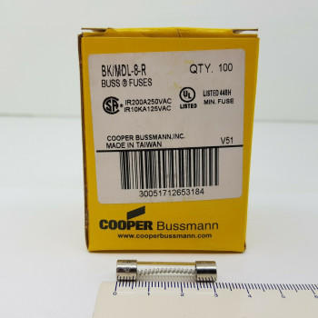 COOPER BUSSMANN SLOW FUSE 8A  250V FUSIBLE LENTO. 2PCS. C604CU80f040122