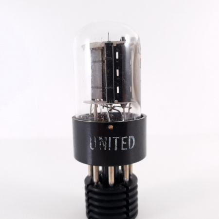 1 X 12SN7GTA UNITED TUBE. 1950s PROD. BLACK PLATES. 20. CH135