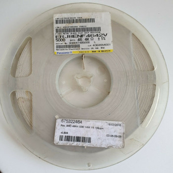 10 x 46.4K 1/4W 1% 100PPM SMD PANASONIC RESISTOR. (R255) CA393U4800F190721