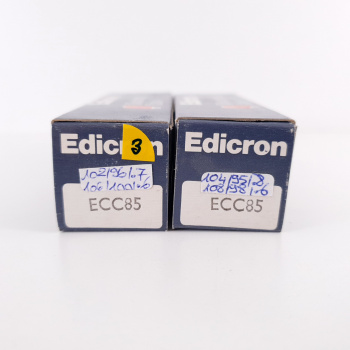 2 X ECC85 ERA TUBE. EDICRON...
