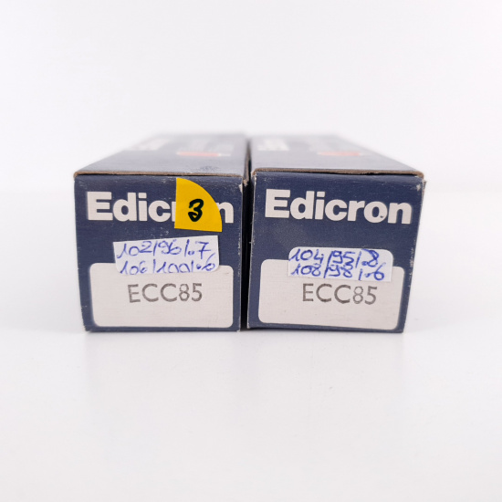 2 X ECC85 ERA TUBE. EDICRON PRODUCTION. MATCHED PAIR. 3. CH136