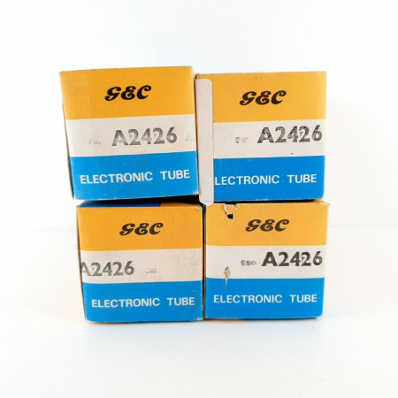 4 X A2426 TUBE. GEC BRAND. 3 MICAS. METAL BASE. CN  ENA