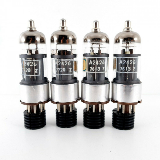 4 X A2426 TUBE. GEC BRAND. 3 MICAS. METAL BASE. CN  ENA