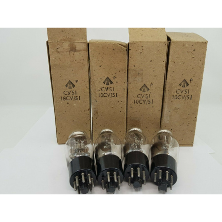 4 X CV51 - 10CV/51 EYE MAGIC TUBE. FOR BRITISH ARMY.  NOS/NIB. B274