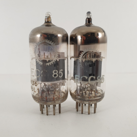 2 X ECC85 VALVO TUBE. 1960s PHILIPS...