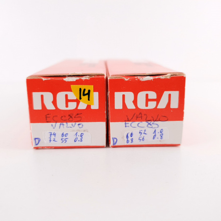 2 X ECC85 VALVO TUBE. 1960s PROD. MATCHED PAIR. USED. 14. CH136