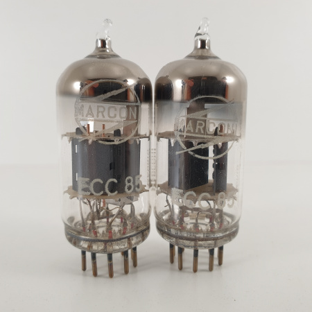 2 X ECC85 MARCONI TUBE. 1960s SPANISH PROD. HIGH GAIN. MATCHED PAIR. 17. CH136