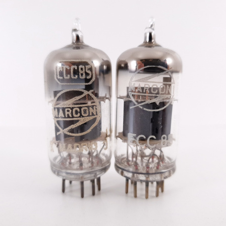 2 X ECC85 MARCONI TUBE. 1960s SPANISH PROD. HIGH GAIN. MATCHED PAIR. 18. CH136