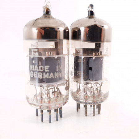 2 X ECC85 SIEMENS TUBE. 1960s PROD. COPPER RODS. MATCHED PAIR. 22. CH136