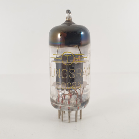 1 X ECC85 TUNGSRAM TUBE. TESLA 1960s PROD. COPPER RODS. 27. CH136