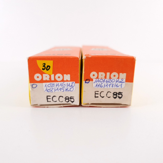 2 X ECC85 ORION TUBE. COPPER RODS. MATCHED PAIR. 30. CH136