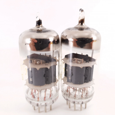 2 X ECC85 ORION TUBE. COPPER RODS. MATCHED PAIR. 30. CH136