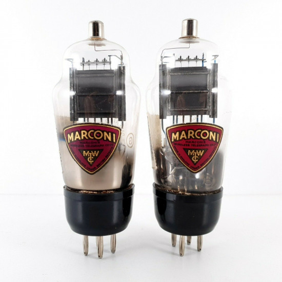 2 X U17 TUBE. MARCONI BRAND. BLACK PLATES. INVERTED D-G. CN  ENA