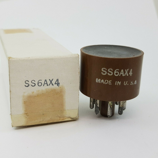 1 X Solid State SS 6AX4 COMPATIBLE TUBE. MADE IN USA.  NOS / NIB.  1 PC. RCB41