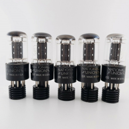 5 X 12J5GT / VT135 NATIONAL UNION TUBE. 3 MICAS. MATCHED TRIO & PAIR CX  ENA