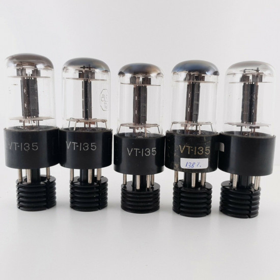 5 X 12J5GT / VT135 NATIONAL UNION TUBE. 3 MICAS. MATCHED TRIO & PAIR CX  ENA