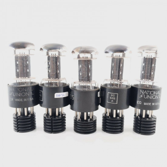 5 X 12J5GT / VT135 NATIONAL UNION TUBE. 3 MICAS. MATCHED TRIO & PAIR CX  ENA