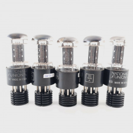 5 X 12J5GT / VT135 NATIONAL UNION TUBE. 3 MICAS. MATCHED TRIO & PAIR CX  ENA