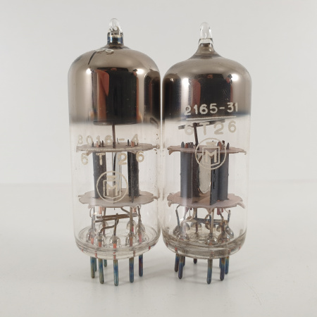 2 X 6T26 / ECC85 MAGNADYNE TUBE. COPPER RODS. MATCHED PAIR. 34. CH136