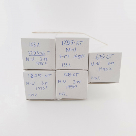 5 X 12J5GT / VT135 NATIONAL UNION TUBE. 3 MICAS. MATCHED TRIO & PAIR CX  ENA