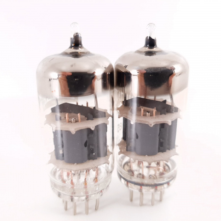 2 X ECC85 BRIMAR TUBE. 1960s PROD. COPPER RODS. PAIR. 35. CH136