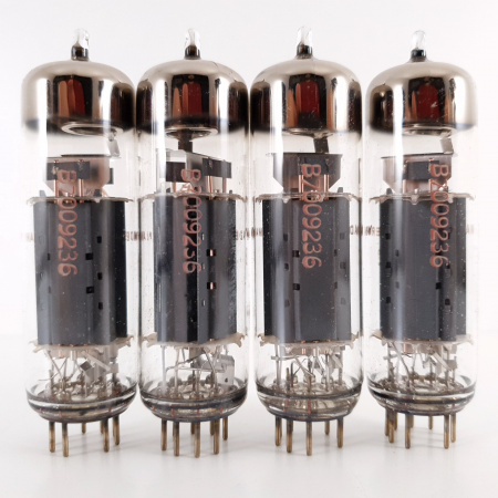 4 X PCL82 TELEFUNKEN TUBE. 1960s PROD. COPPER RODS. MATCHED PAIR. CU ENA