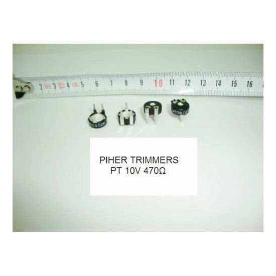 2 x POTENCIOMETROS - TRIMMERS. PIHER PCB PT10V 470 Ohm (10mm. diametro. Lineal)