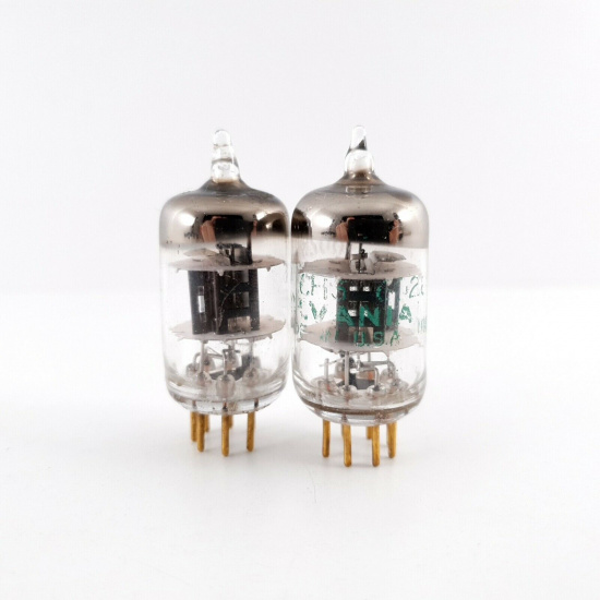 2 X 6028 SYLVANIA TUBE. GOLD PIN....