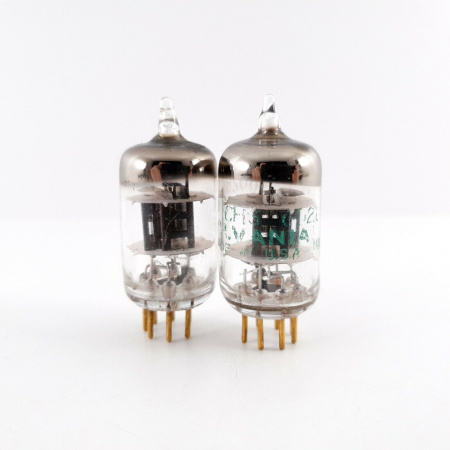 2 X 6028 SYLVANIA TUBE. GOLD PIN. 136/131% MATCHED PAIR 3.  RC98