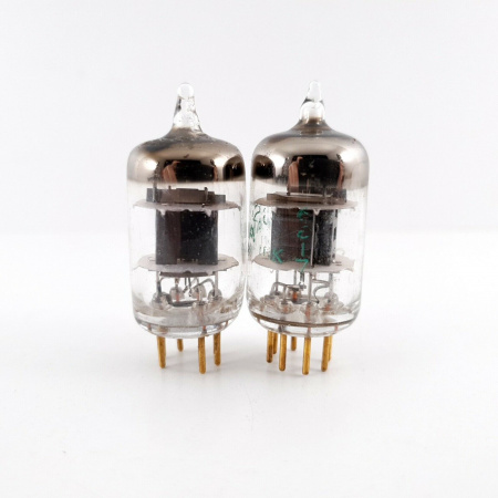 2 X 6028 SYLVANIA TUBE. GOLD PIN. 136/131% MATCHED PAIR 3.  RC98