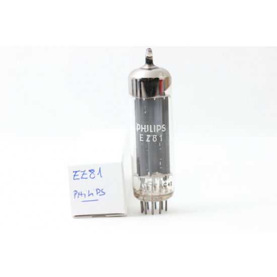 1 X EZ81 PHILIPS TUBE. NOS. RCB6